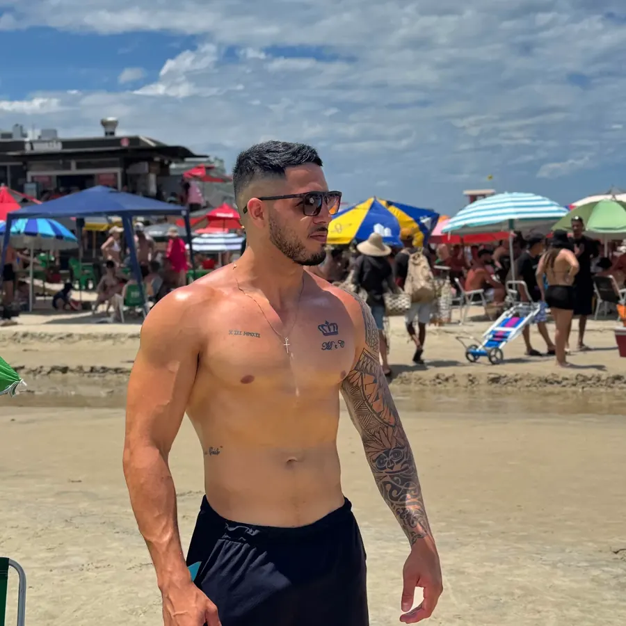 Joe na praia de Capão da Canoa